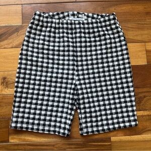 Urban Outfitters Black and White Checkered Bike Shorts